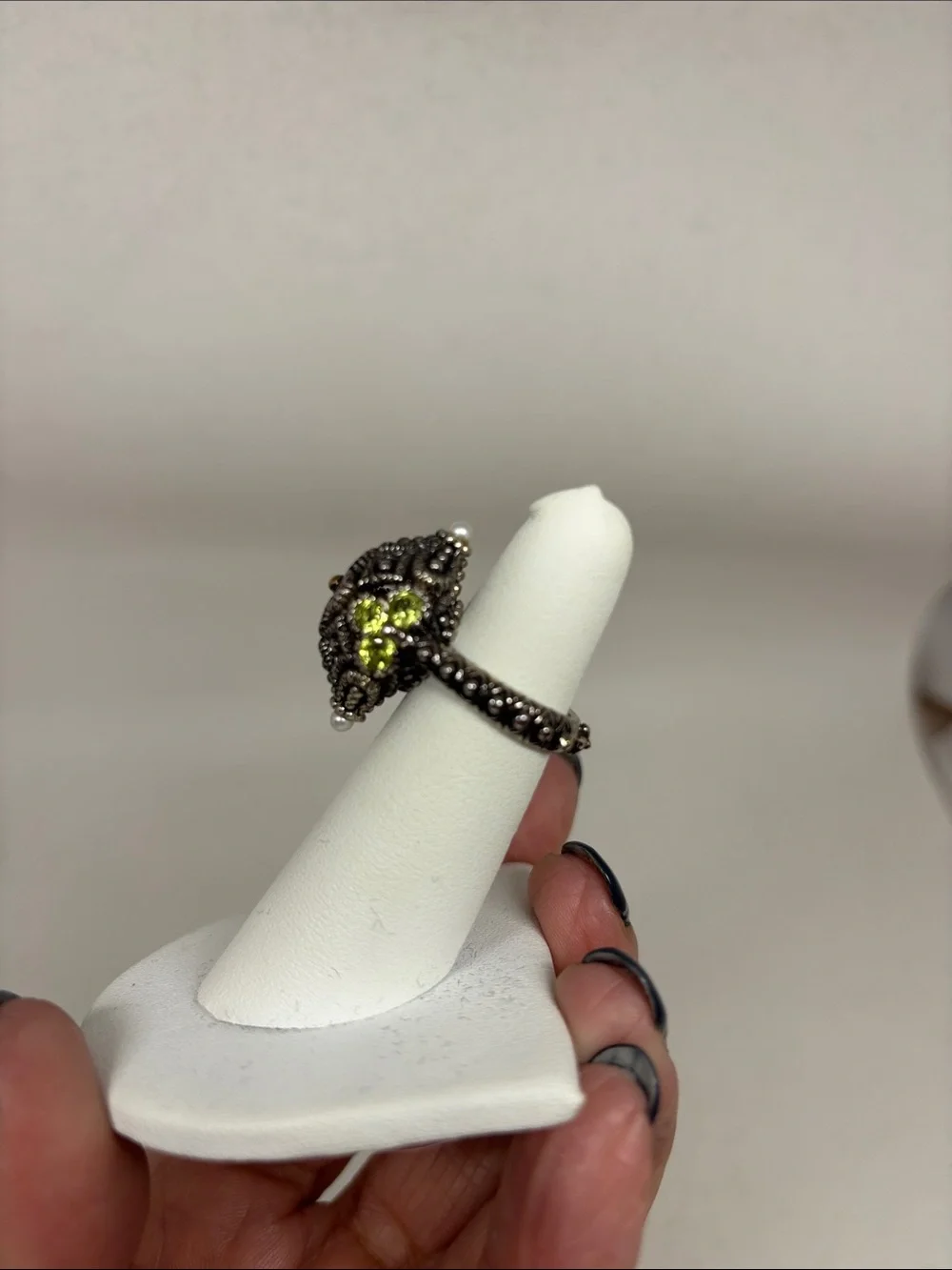 Barbara Bixby Moroccan/Antique style sterling and gold ring